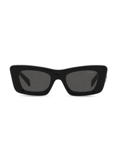 rectangular wrap sunglasses black and gold prada weeds|Prada 50mm Rectangular Sunglasses .